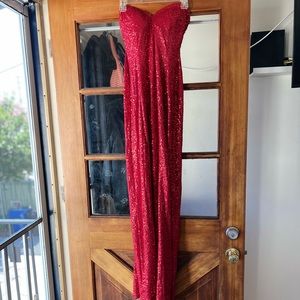 Jessica Rabbit Costume Dress Maxi High Slit Gown